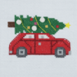 Csináld magad! keresztszemes szett - Christmas Tree Car