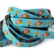 Szövött jacquard szalag - 16mm - baglyok