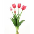 Élethű gumi tulipán csokor - pink