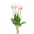 Élethű gumi tulipán csokor - rózsaszín
