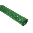 Csillámos barkácsfilc méteráru - zöld alapon csillagok csigák