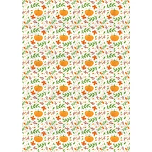 Mintás barkácsfilc - őszi tökös fehér alapon Mintás barkácsfilc - őszi tökös fehér alapon