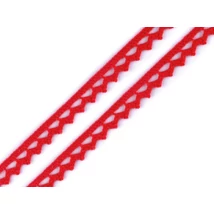 Piros pamut vertcsipke szalag - 8mm Piros pamut vertcsipke szalag - 8mm