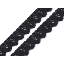 Fekete pamut vertcsipke szalag