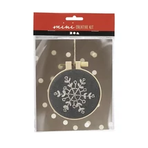 Mini Craft Kit - Csináld magad! hímzőkeretes dekoráció - Snowflake