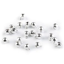 Ezüst színű fém csengettyű csomag - 6mm - 20db Ezüst színű fém csengettyű csomag - 6mm - 20db