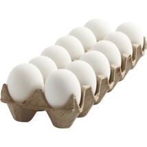 Élethű műanyag tojás szett - fehér
