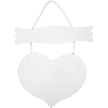 Fehér fa ajtódísz alap