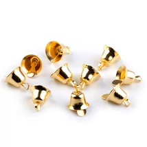 Arany színű fém csengő csomag - 7x11mm - 10db Arany színű fém csengő csomag - 7x11mm - 10db