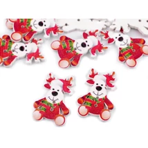 Fehér rénszarvas formagomb csomag  - 10db Fehér rénszarvas formagomb csomag  - 10db