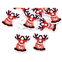 Barna rénszarvas formagomb csomag  - 10db