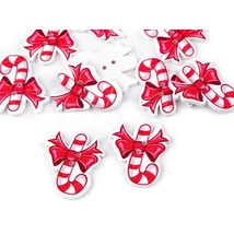 Piros cukorkapálca formagomb csomag  - 10db Piros cukorkapálca formagomb csomag  - 10db