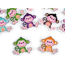 Majom formájú fa gombcsomag - 10db Majom formájú fa gombcsomag - 10db