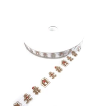 Karácsonyi ripsz grosgrain szalag - mézik