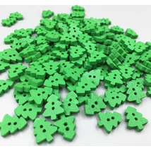 Fenyőfa alakú fa gombcsomag - pici zöld Fenyőfa alakú fa gombcsomag - pici zöld