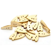 Szív alakú fagomb csomag - natúr