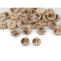 Tulipán mintás kókusz gombcsomag - 10db - 12mm Tulipán mintás kókusz gombcsomag - 10db - 12mm