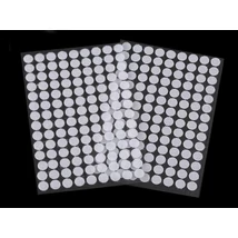 Öntapadós tépőzár korong - 10mm - 126 pár - fehér Öntapadós tépőzár korong - 10mm - 126 pár - fehér