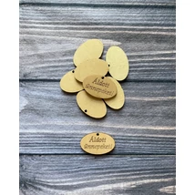 Nyár furnér ARANY ovális táblácska - Áldott ünnepeket!