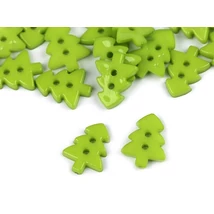 Műanyag fenyőfa gombcsomag - zöld - 20db