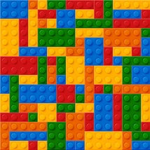 Mintás barkácsfilc méteráru  - építőkockák Mintás barkácsfilc méteráru  - építőkockák