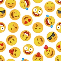 Mintás barkácsfilc méteráru DARAB - emoticons