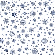 Mintás barkácsfilc méteráru DARAB - sötétkék hópihék