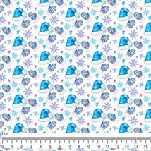 Mintás barkácsfilc méteráru  - kék téli sapkák Mintás barkácsfilc méteráru  - kék téli sapkák