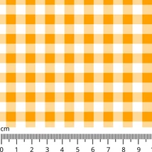 Mintás barkácsfilc méteráru  - narancs kockás
