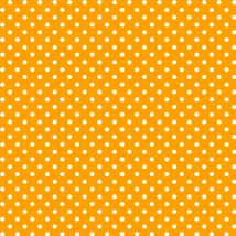 Mintás barkácsfilc méteráru  - narancs alapon fehér pöttyös