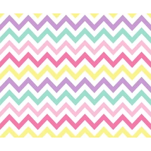 Mintás barkácsfilc méteráru  - pasztell cikk-cakk