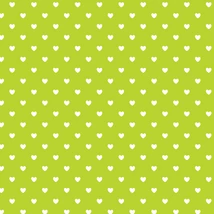 Mintás barkácsfilc méteráru  - zöld alapon szívek
