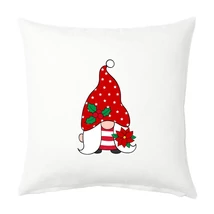 Panama szövet párna panel - cuki manók - karácsonyi piros Panama szövet párna panel - cuki manók - karácsonyi piros