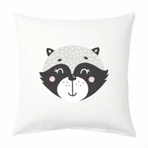 Panama szövet párna panel - Animal Smiles - mosómedve Panama szövet párna panel - Animal Smiles - mosómedve