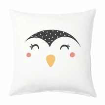 Panama szövet párna panel - Animal Smiles - pingvin