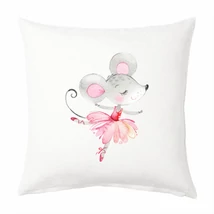 Panama szövet párna panel - Balerina - egérke