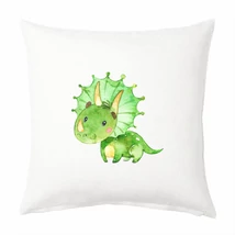 Panama szövet párna panel - Dinosaurs - triceratops