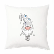 Panama szövet párna panel - Karácsonyi manó - szürke Panama szövet párna panel - Karácsonyi manó - szürke