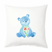 Panama szövet párna panel - Hello Spring - maci Panama szövet párna panel - Hello Spring - maci