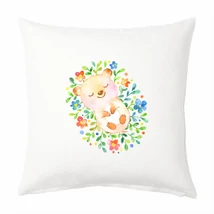 Panama szövet párna panel - Hello Spring - süni Panama szövet párna panel - Hello Spring - süni