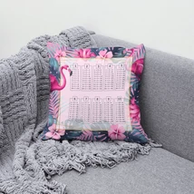 Panama szövet szorzótáblás panel - flamingó Panama szövet szorzótáblás panel - flamingó