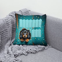 Panama szövet szorzótáblás panel - kukucskáló tacskó Panama szövet szorzótáblás panel - kukucskáló tacskó