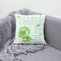 Panama szövet szorzótáblás panel - triceratops