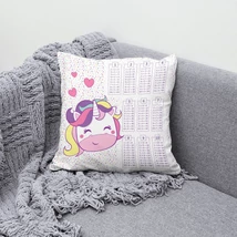 Panama szövet szorzótáblás panel - vidám unikornis