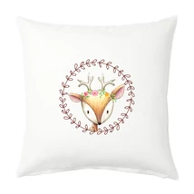 Panama szövet párna panel - Woodland Animals - őzi