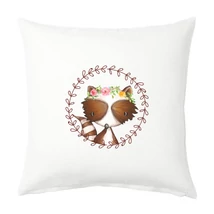 Panama szövet párna panel - Woodland Animals - mosómedve Panama szövet párna panel - Woodland Animals - mosómedve