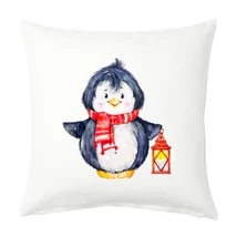 Panama szövet párna panel - Winter Fun - pingvin Panama szövet párna panel - Winter Fun - pingvin