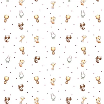 Panama szövet párna panel - Woodland Animals - piciben