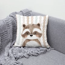 Panama párna panel - erdei állat portré - mosómaci Panama párna panel - erdei állat portré - mosómaci