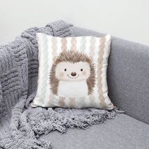 Panama párna panel - erdei állat portré - süni